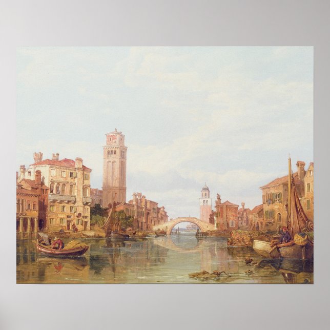 A View of Verona, 1848 (oil on canvas) Poster (Front)