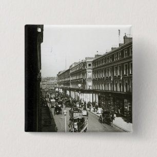 A View of Westbourne Grove, London 15 Cm Square Badge