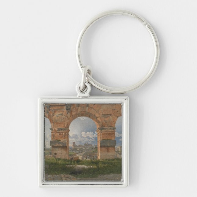 A View through Three Arches of the Colosseum Key Ring (Front)