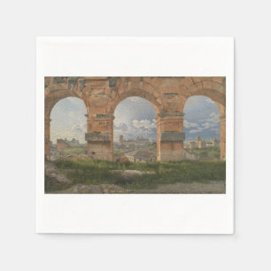A View through Three Arches of the Colosseum Napkin