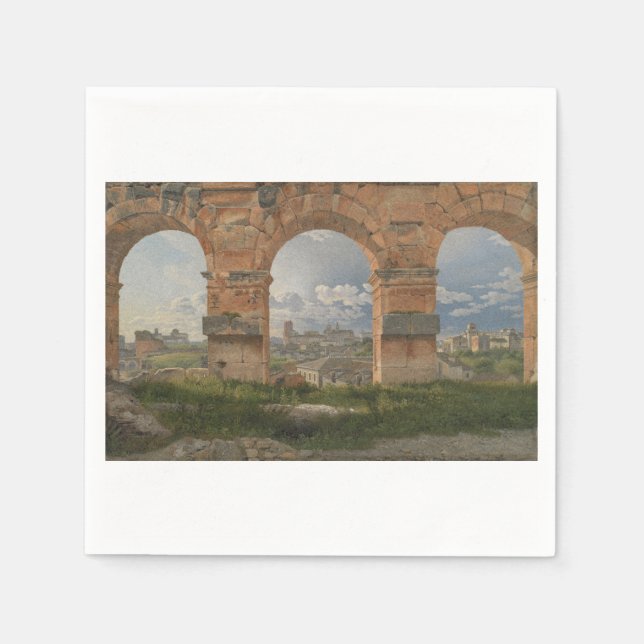 A View through Three Arches of the Colosseum Napkin (Front)