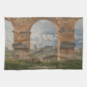 A View through Three Arches of the Colosseum Tea Towel