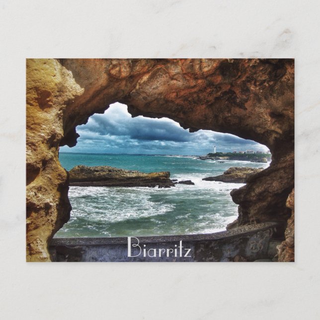 "A view to remember"- Biarritz Postcard (Front)
