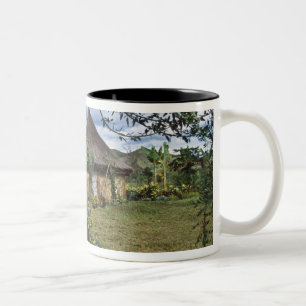 A village in the Highlands, Goroka, Papua New Two-Tone Coffee Mug