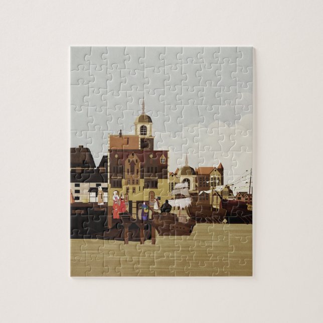 A village in the Middle Ages Jigsaw Puzzle (Vertical)
