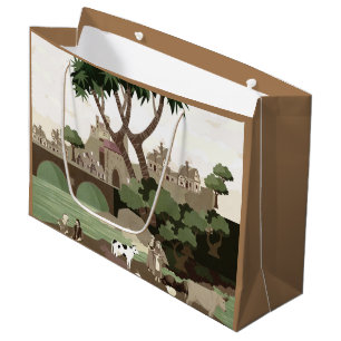 A village in the Middle Ages Large Gift Bag