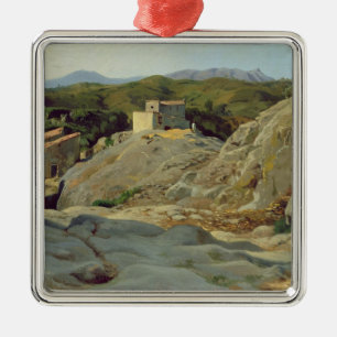 A Village in the Mountains Metal Tree Decoration
