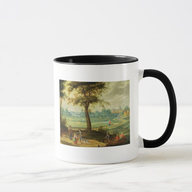 A Village Landscape by a River Mug (Right)