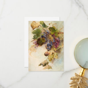A Vine of Grapes by Franz Bischoff Thank You Card