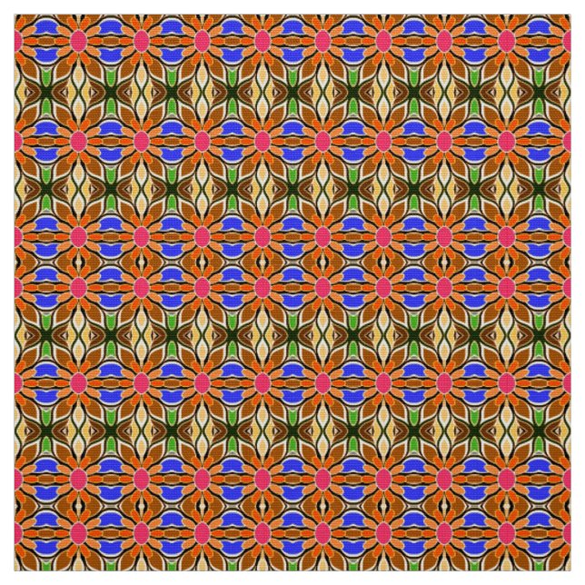 A vintag colourful fabric print pattern design  (Swatch)
