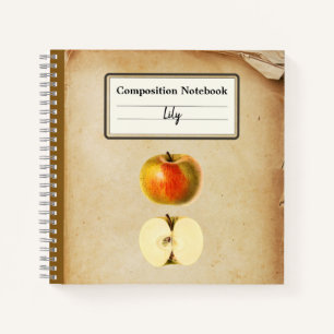 A Vintage Apple and a Half Personalised Comp Notebook