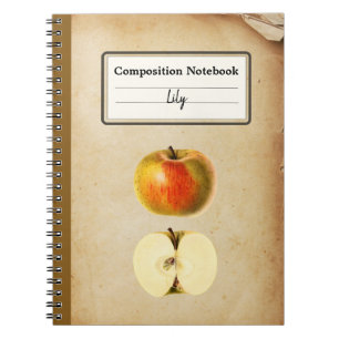 A Vintage Apple and a Half Personalised Comp Notebook