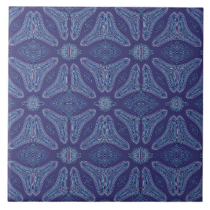 A vintage blue colour classic pattern  ceramic til tile