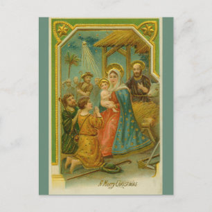 A Vintage Christmas Nativity Postcard