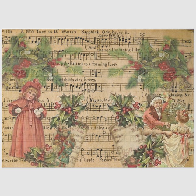 A Vintage Christmas Series Design 5 Tissue Paper (Front)
