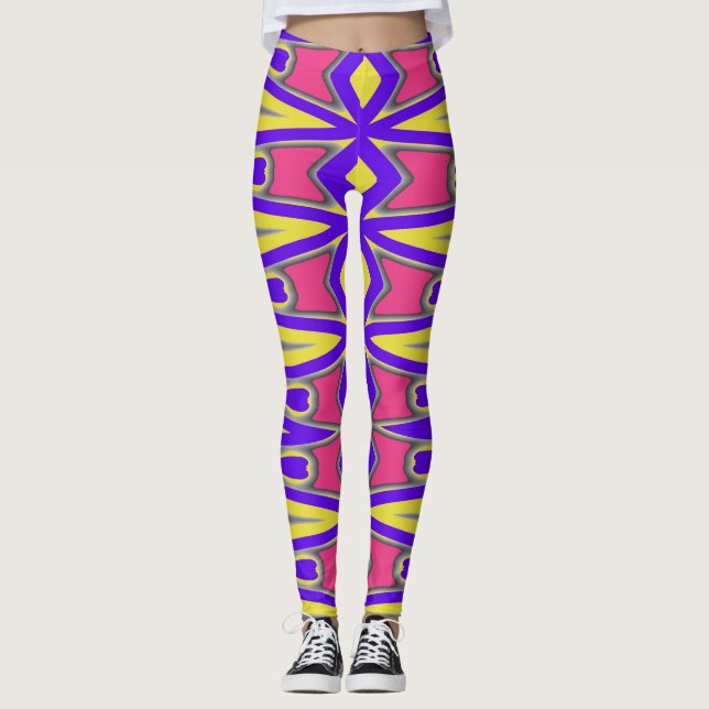 A vintage colourful pattern "Ratti_Creative_Arts"  Leggings (Front)