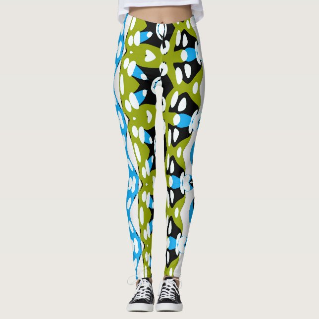 A vintage colourful pattern "Ratti_Creative_Arts"  Leggings (Front)