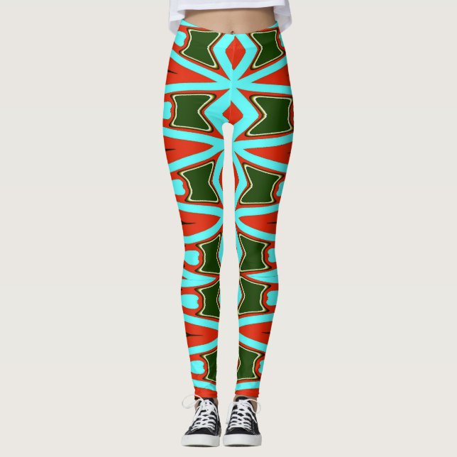 A vintage colourful pattern "Ratti_Creative_Arts"  Leggings (Front)