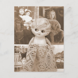 A Vintage Doll Affair Postcard