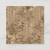 A vintage floral pattern with intricate brown desi