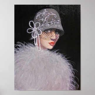 A VINTAGE LADY IN GRAY/POSTER POSTER