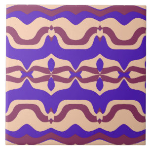 A vintage multicolor classic horizontal pattern ceramic tile