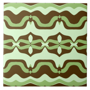 A vintage multicolor classic horizontal pattern ceramic tile