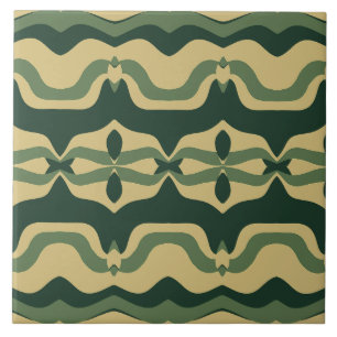 A vintage multicolor classic horizontal pattern ceramic tile