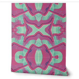 A vintage multicolor "Ratti_Creative_Arts" Wallpap Wallpaper
