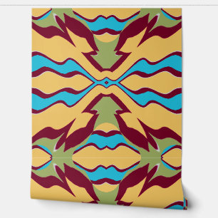 A vintage multicolor "Ratti_Creative_Arts" Wallpap Wallpaper