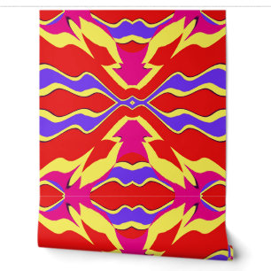 A vintage multicolor "Ratti_Creative_Arts" Wallpap Wallpaper