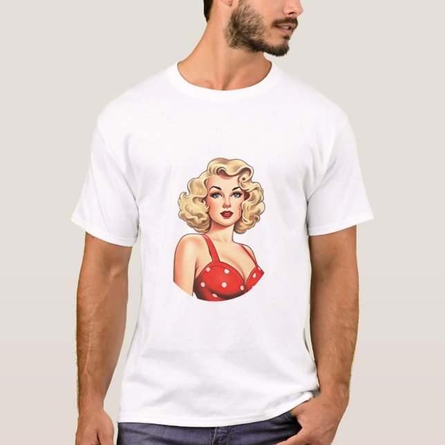 A Vintage Pinup Beauty T-Shirt (Front)