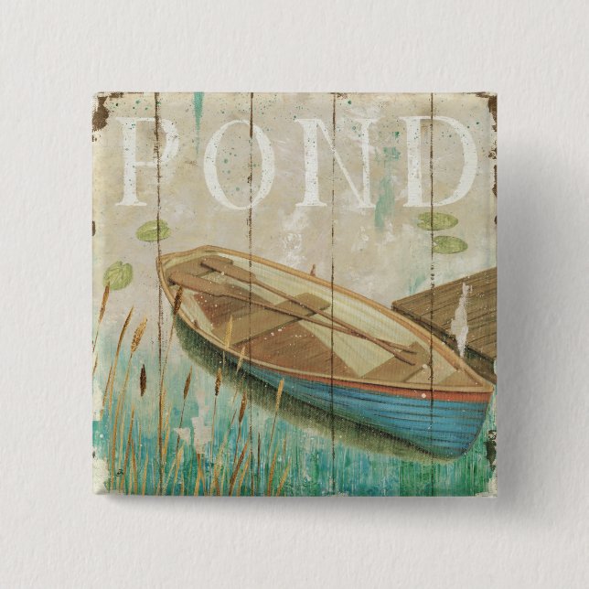 A Vintage Pond 15 Cm Square Badge (Front)