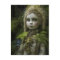 A vintage porcelain doll was lost in the forest 