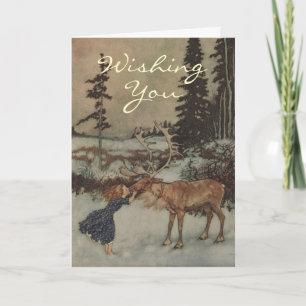 A Vintage Reindeer Christmas Card