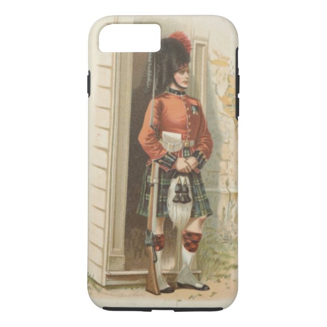 A vintage Scottish soldier Case-Mate iPhone Case (Back)