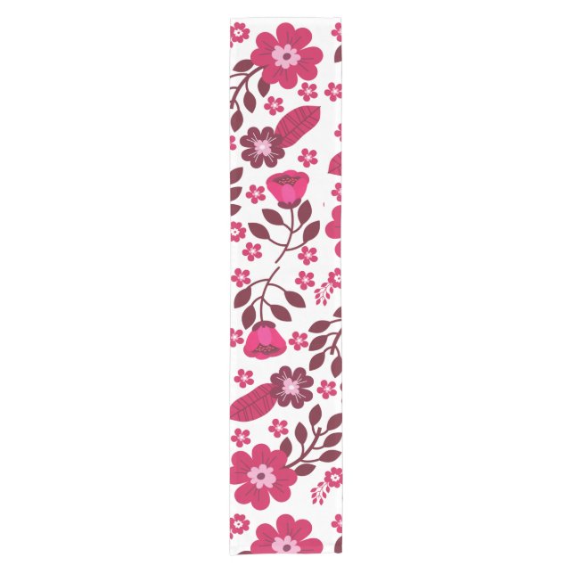 A Vintage Style Colourful Design Short Table Runner (Front)