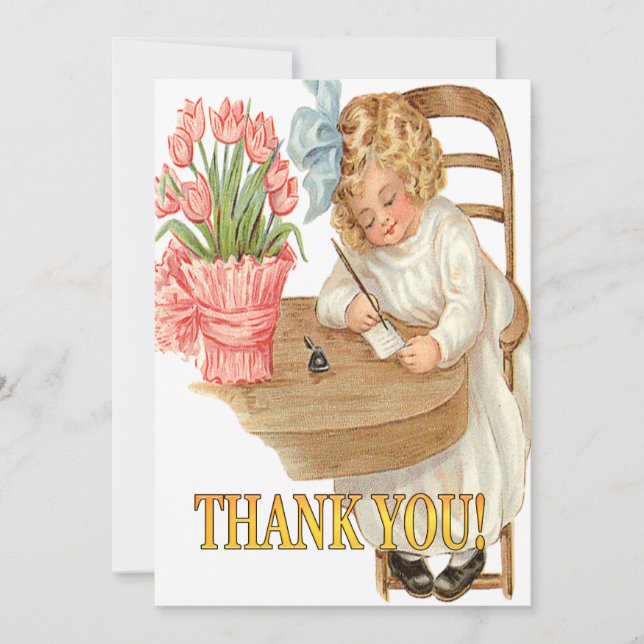 A Vintage Thank You Note for Gift Card (Front)