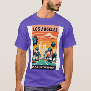 A Vintage Travel Art of Los Angeles California US T-Shirt