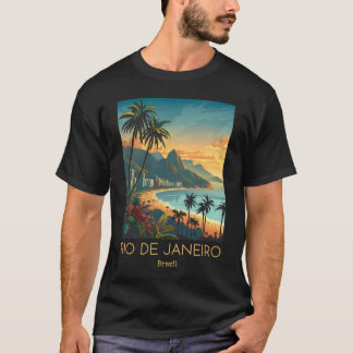 A Vintage Travel Illustration Of Rio De Janeiro -  T-Shirt