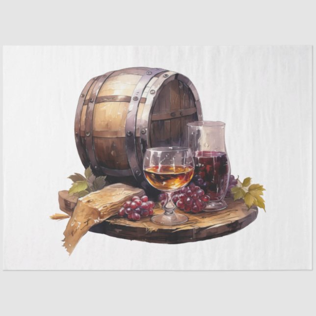 A Vintage Whiskey Design Series 12 Tissue Paper (Front)