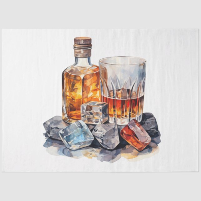 A Vintage Whiskey Design Series 5 Tissue Paper (Front)