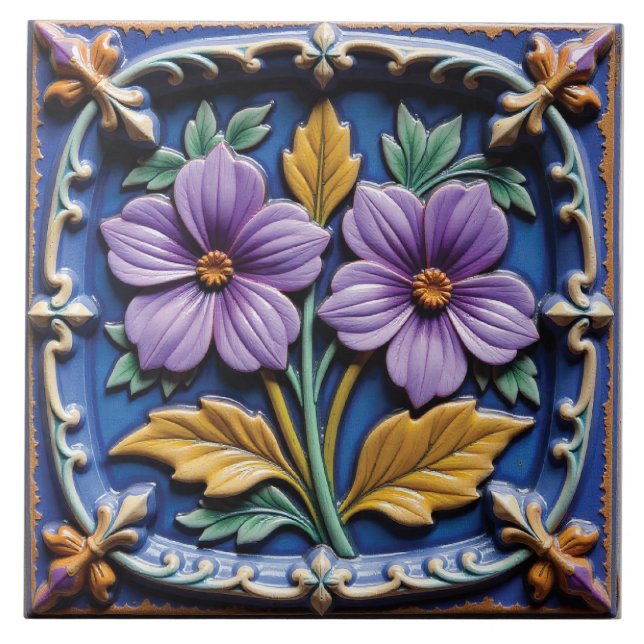 A Violet's Companion Ceramic Tile (Front)