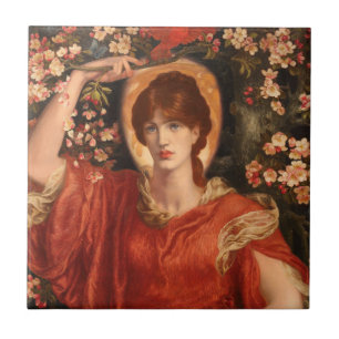 A Vision of Fiammetta 1878 Dante Gabriel Rossetti Ceramic Tile