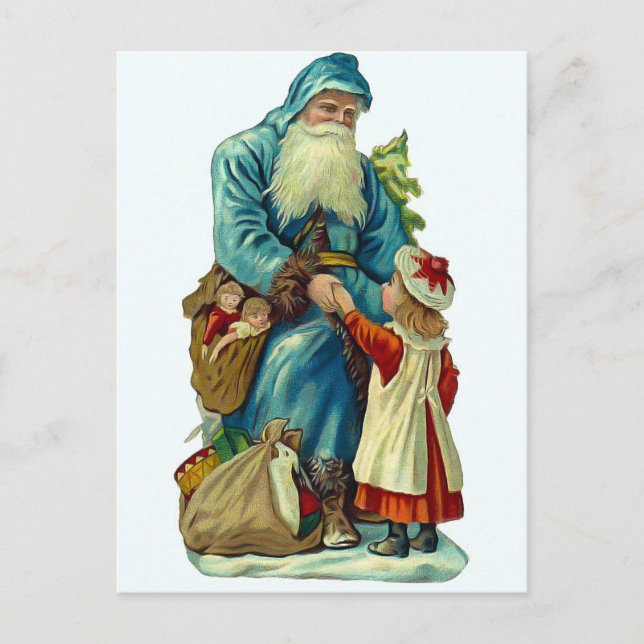 A visit from Santa Holiday Postcard (Front)