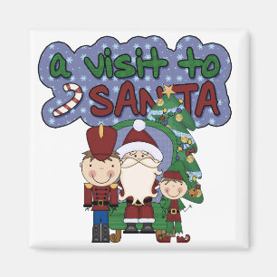 A Visit to Santa Tshirts and Gifts Magnet