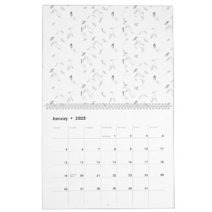 A visually appealing arrangement of white and gray calendar