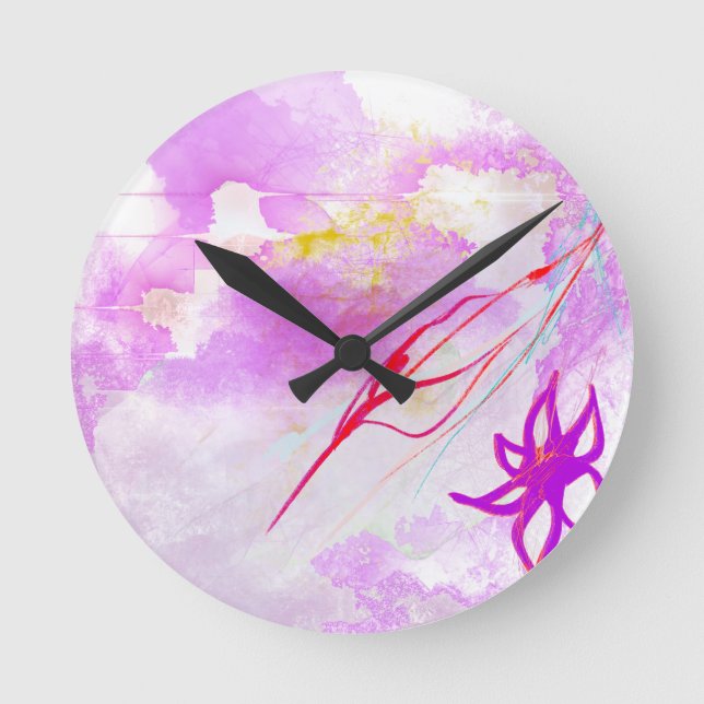 A vivid abstraction round clock (Front)