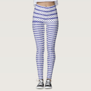 A vivid blue sky with scattered white clouds. leggings