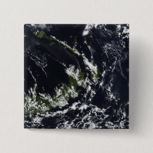 A volcanic plume from the Rabaul caldera 15 Cm Square Badge